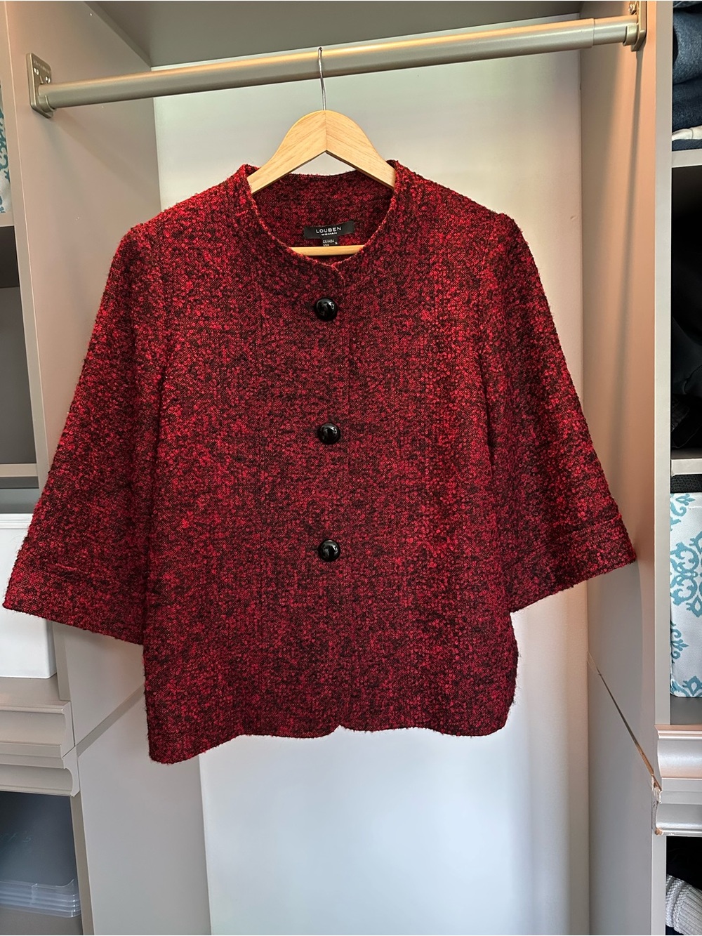 Louden Red black Tweed Blazer jacket